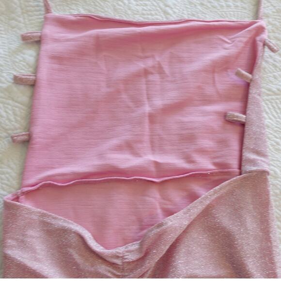 Pink glitter bodycon strappy dress Size Medium - Picture 7 of 10